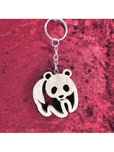 Port clés bois d'un panda