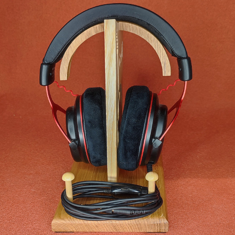 Support de casque audio en bois de chêne